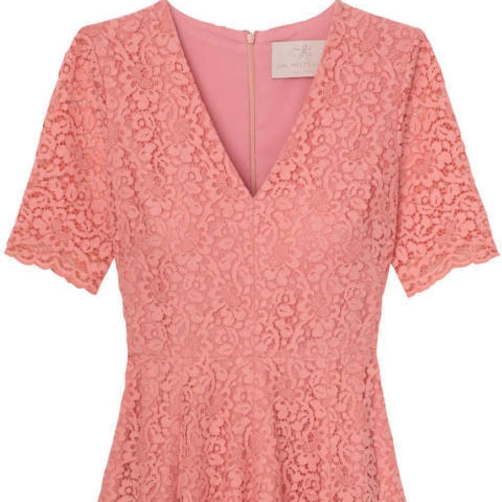 Gal Meets Glam Louisa Pink Lace Dress